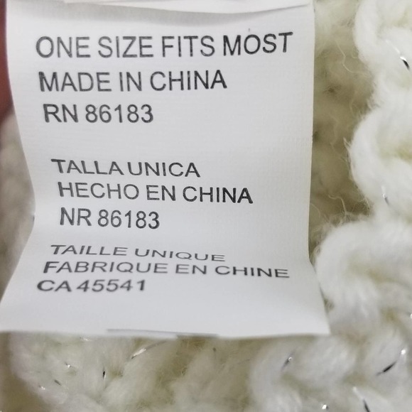 Capelli of New York Little Girls Knit Scarf and Hat Set Pom-Pom Accents Ivory - Picture 6 of 7